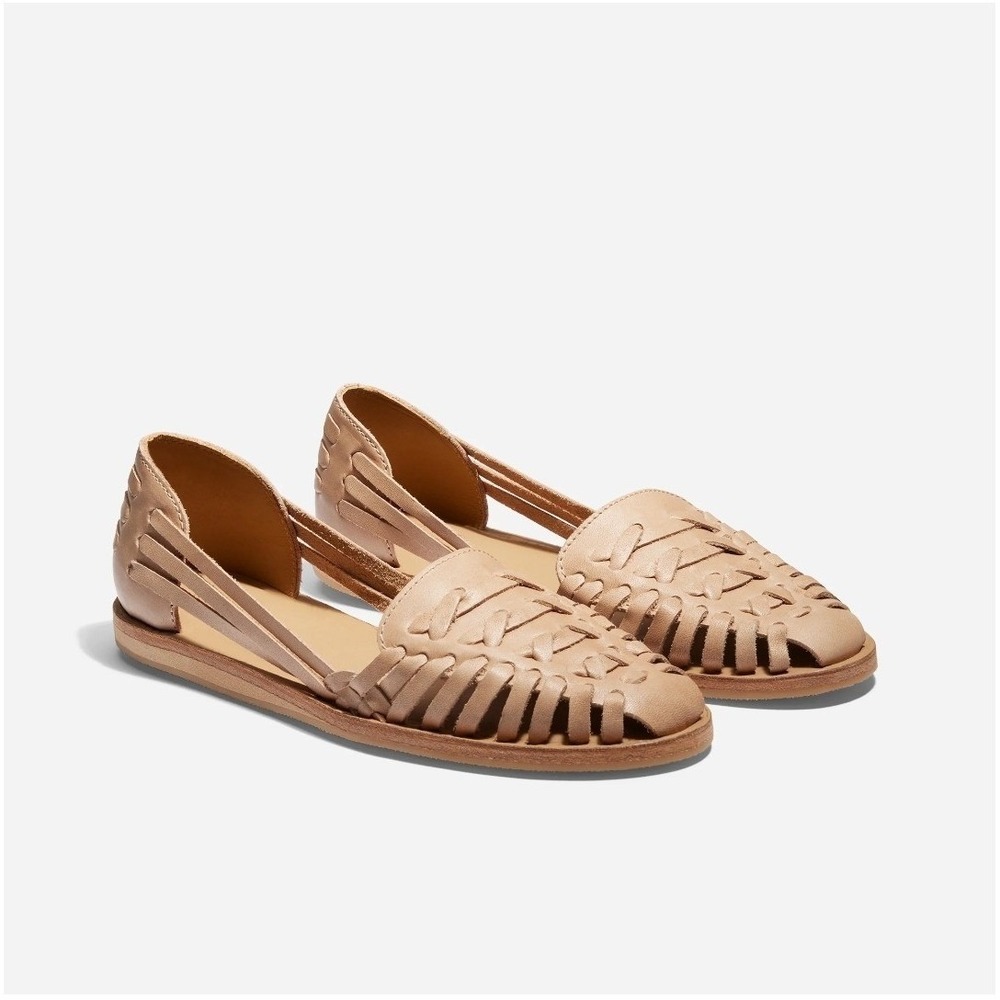 Nisolo Wmns Desert Rose Leather Huarache Strappy Flat Sandal Size 10 M NEW! $138